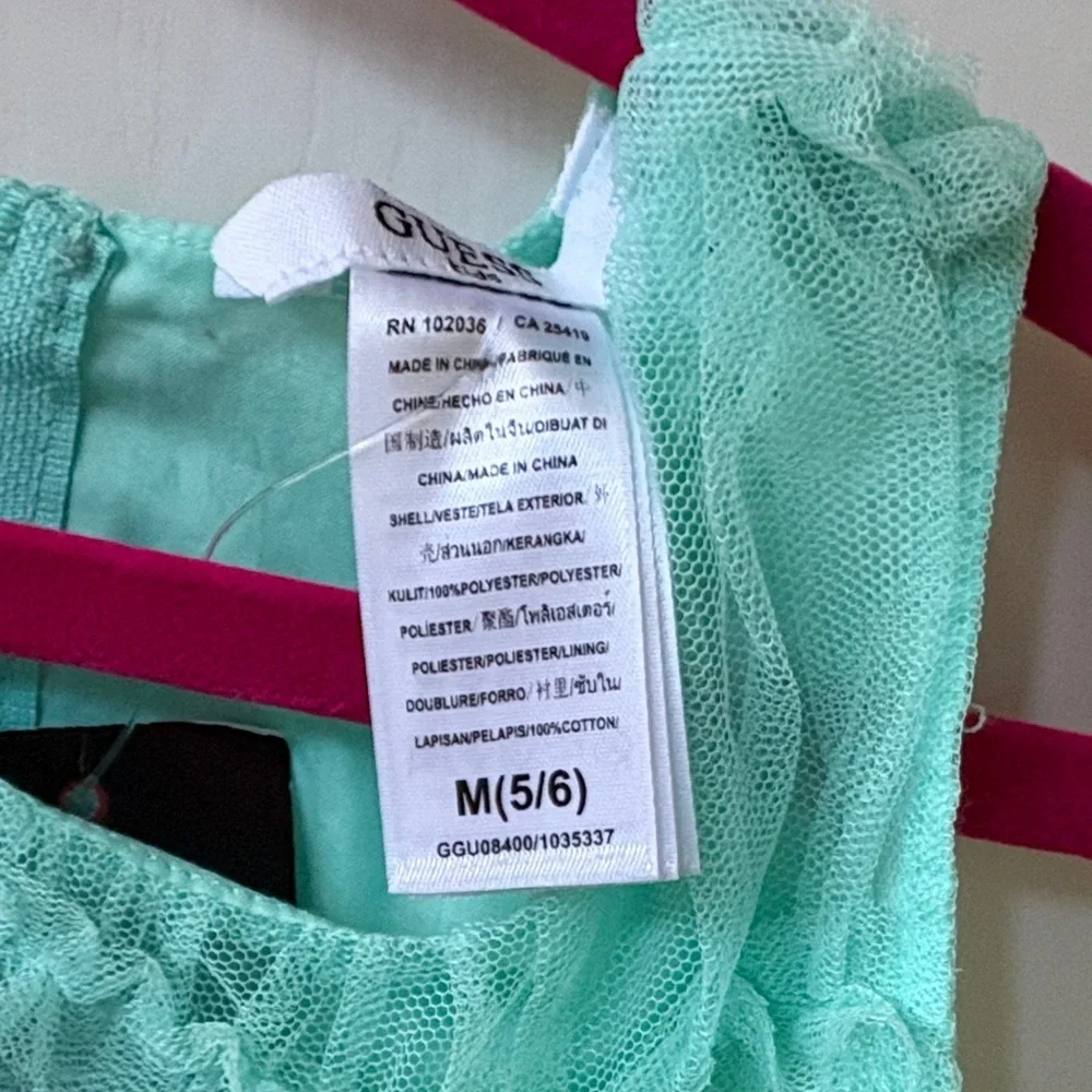 Guess Girls Mint Green Tulle Party Dress